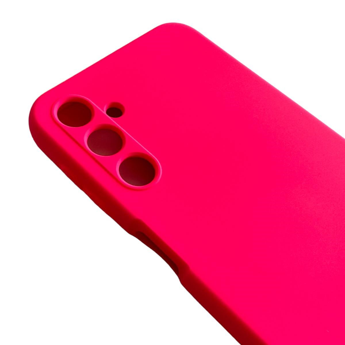 CARCASA FUNDA SAMSUNG A24 SILICONA ROSA CHICLE - 4