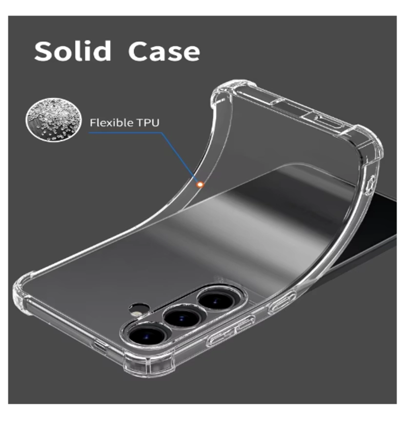 CARCASA SAMSUNG S24 FE TRANSPARENTE REFORZADA - 3
