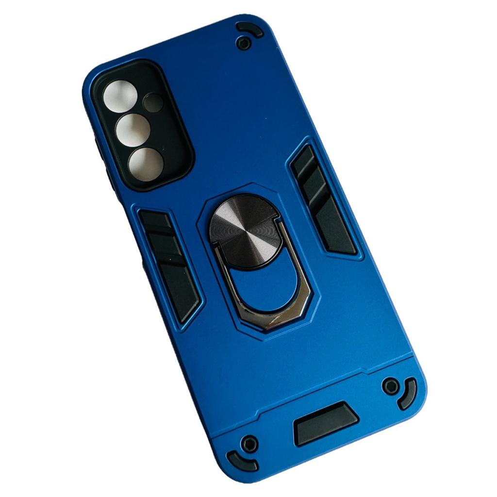 CARCASA SAMSUNG A35 5G ANTI GOLPES ANILLO AZUL - 1