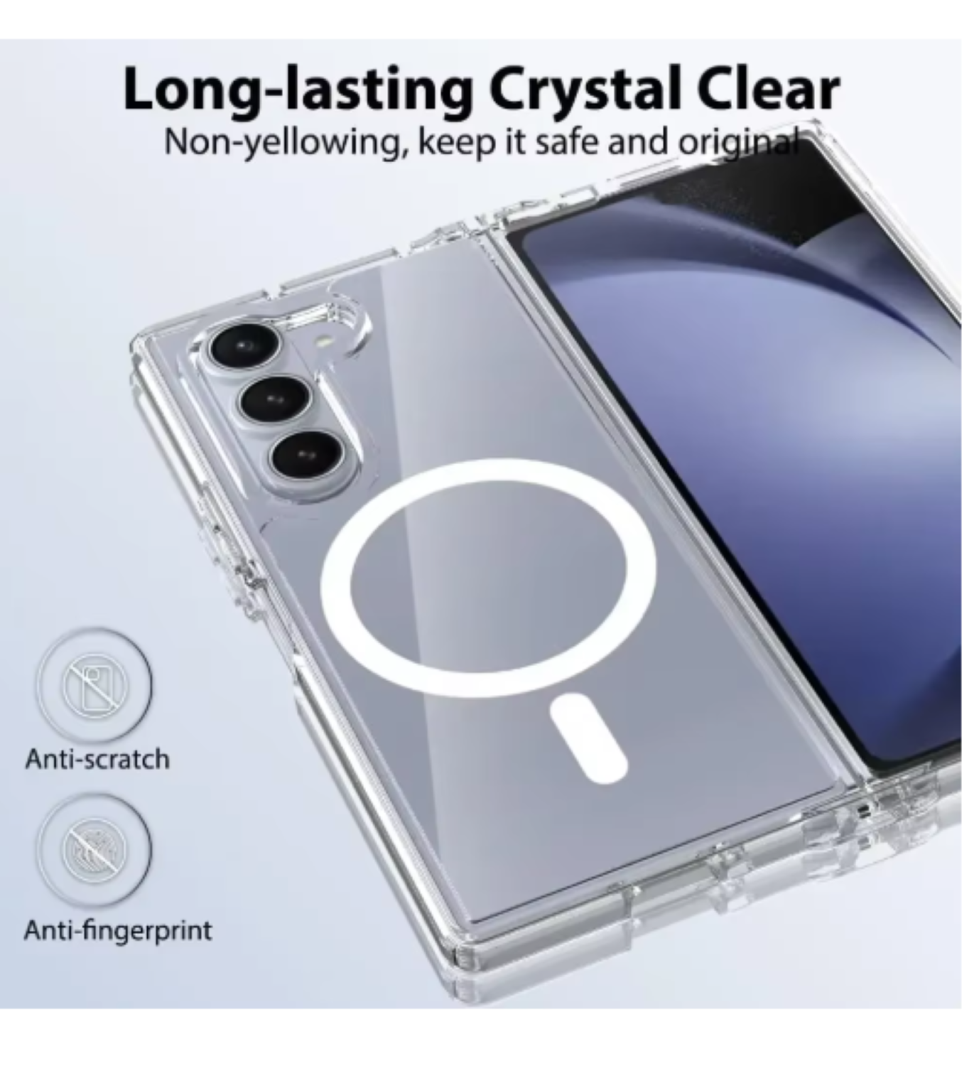 CARCASA MAGSAFE SAMSUNG Z FOLD 6 TRANSPARENTE - 5
