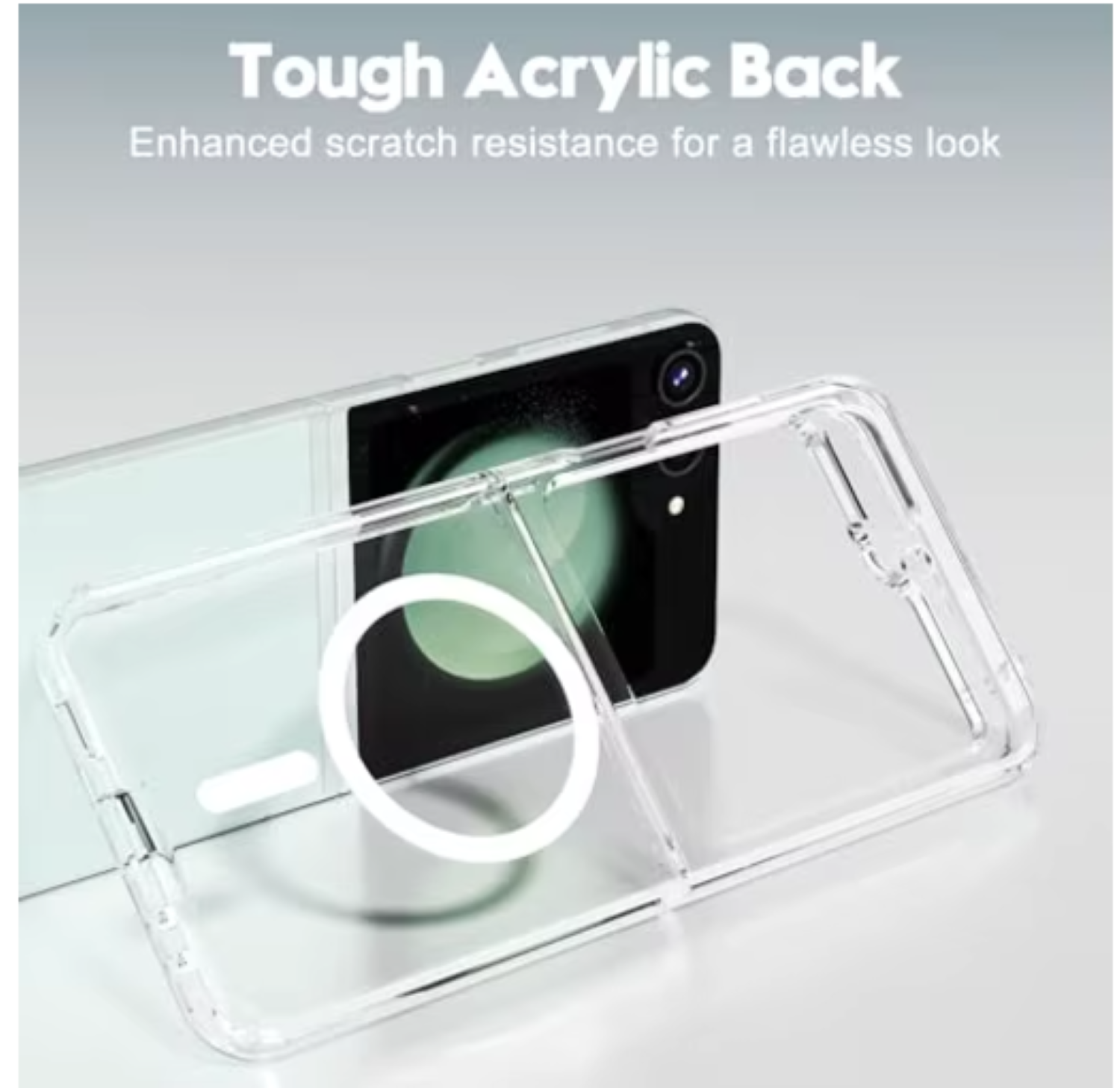 CARCASA MAGSAFE SAMSUNG Z FLIP 5 TRANSPARENTE - 3