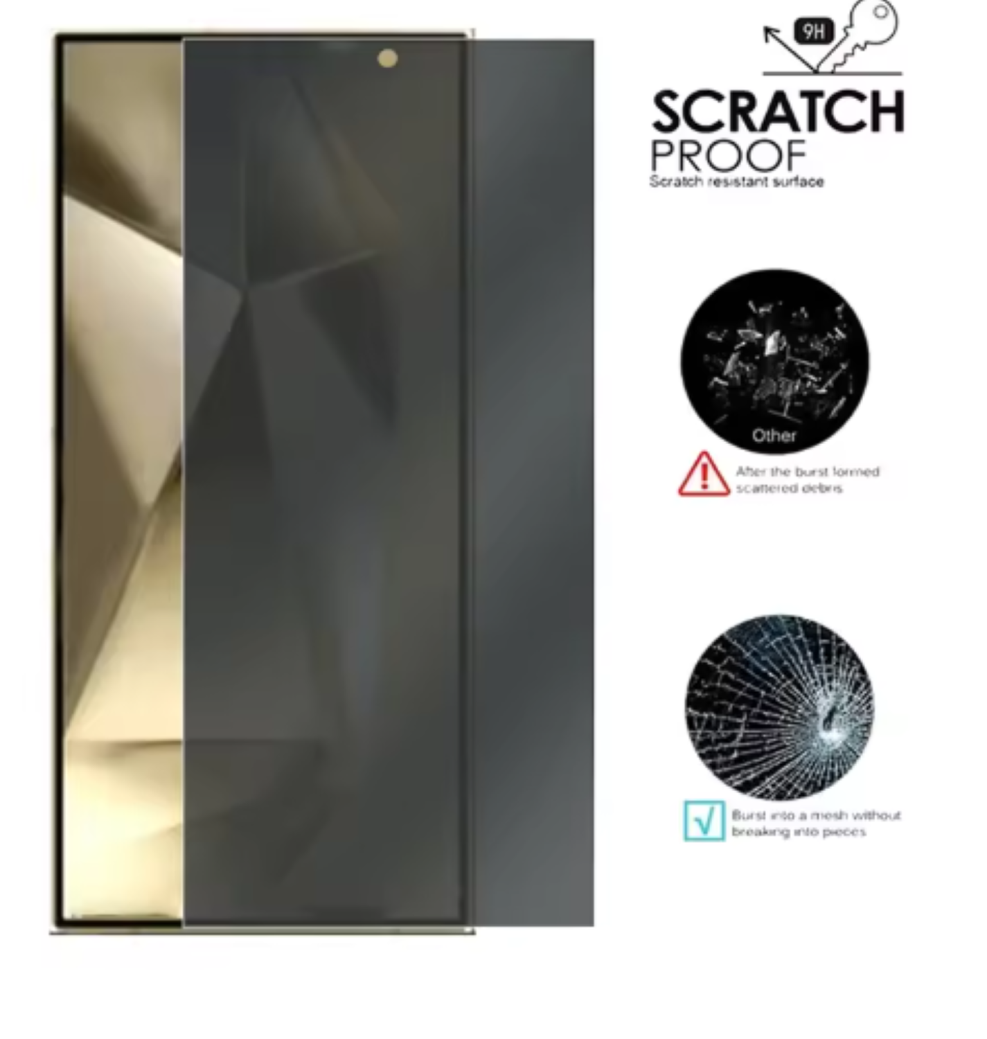 LAMINA MICA PRIVACIDAD 3D ANTI-ESPIA PARA SAMSUNG S24 ULTRA - 3