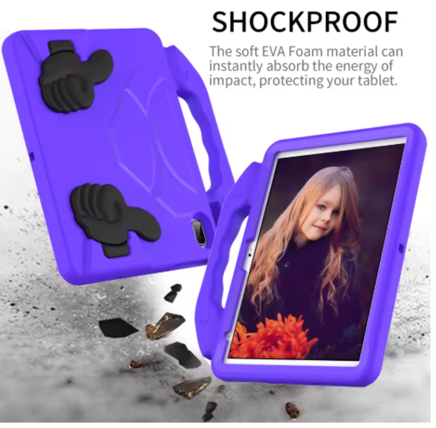CARCASA NIÑOS ANTI-GOLPES PARA TABLET SAMSUNG A9+ 11 X210 MORADO - 4