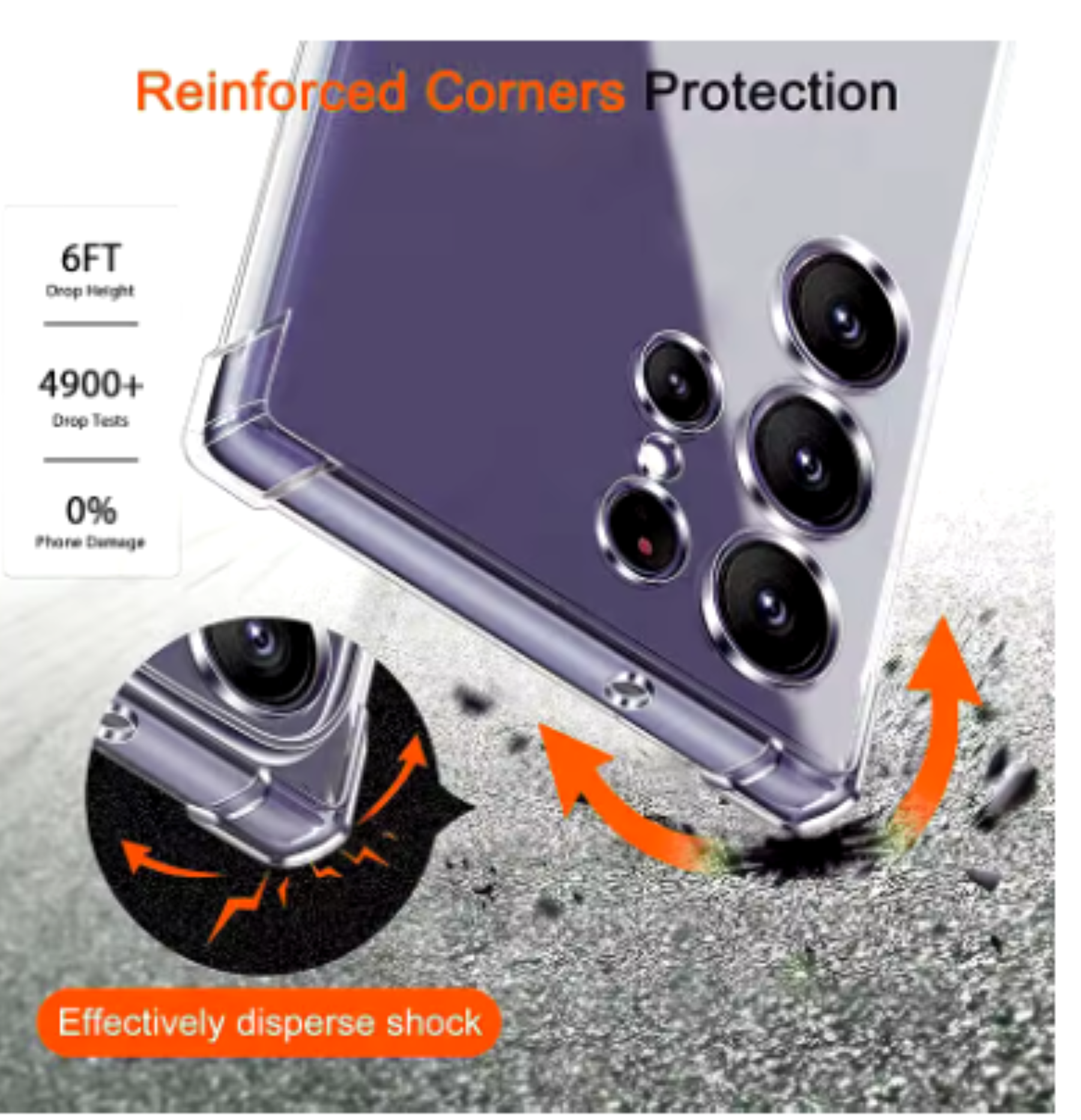 CARCASA PARA SAMSUNG S25 ULTRA TRANSPARENTE REFORZADA - 4