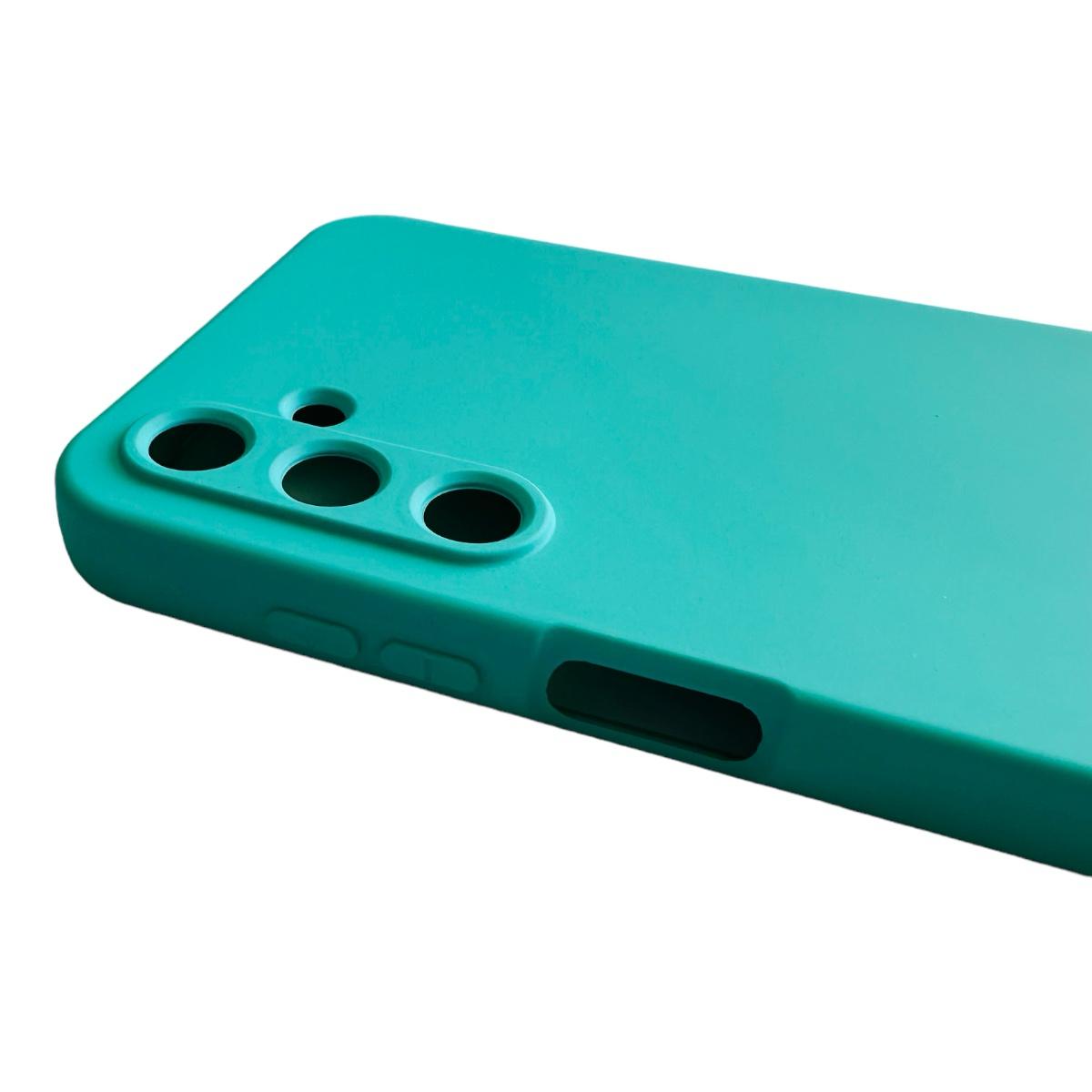 CARCASA FUNDA PARA SAMSUNG A16 5G SILICONA TURQUESA - 4