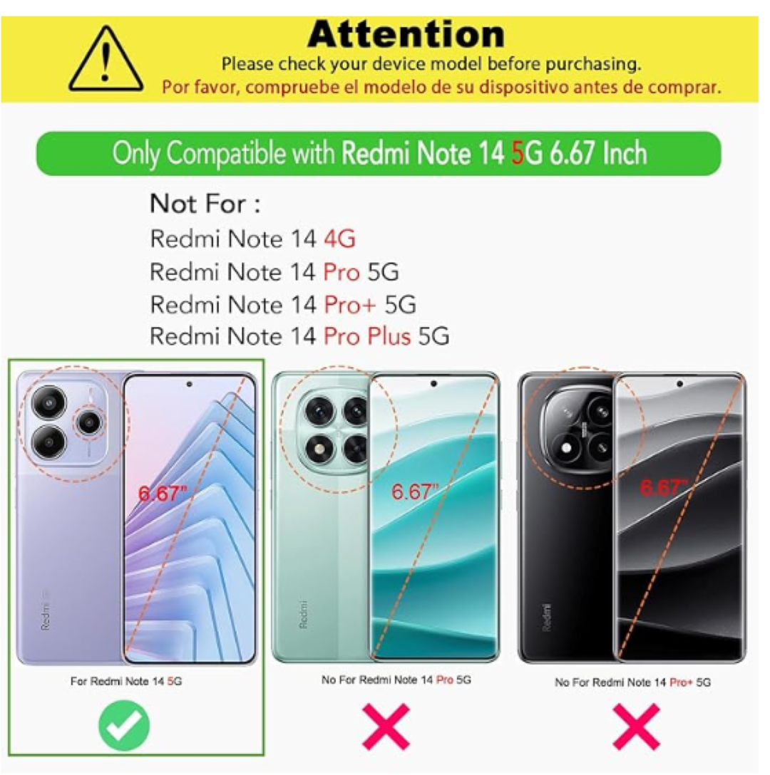 CARCASA PARA XIAOMI NOTE 14 5G TRANSPARENTE REFORZADA - 2