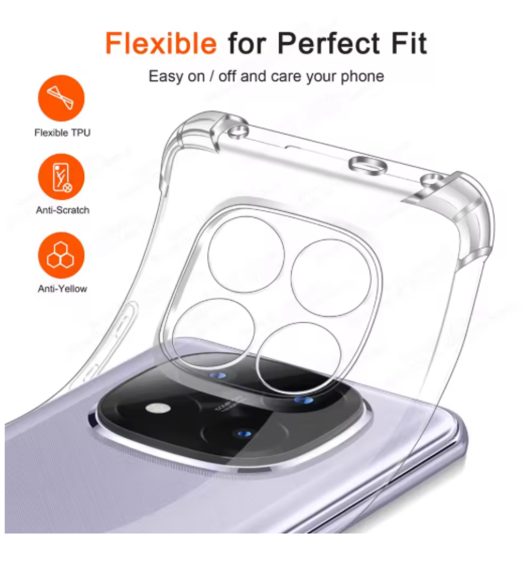 CARCASA PARA XIAOMI NOTE 14 PRO+ 5G TRANSPARENTE REFORZADA - 2