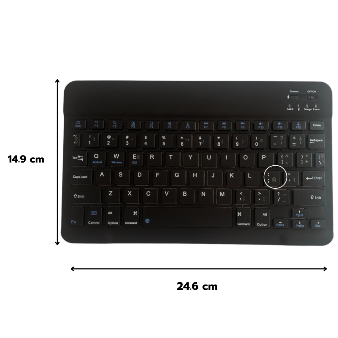 FUNDA CON TECLADO NEGRO PARA IPAD AIR 13 M3 2025 CON RANURA - 8