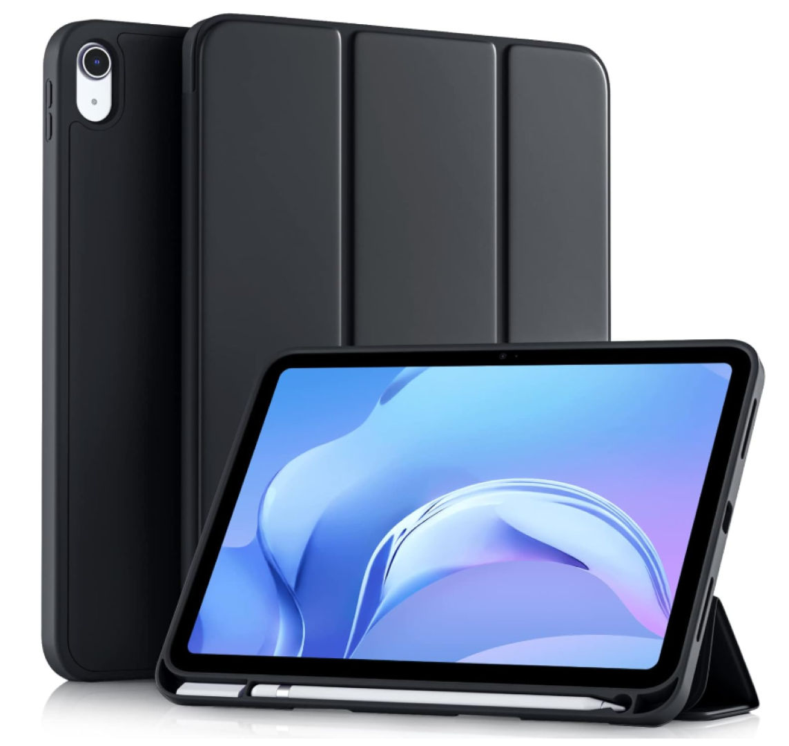 CARCASA SMART COVER RANURA PARA IPAD 10MA 10.9 NEGRO - 1