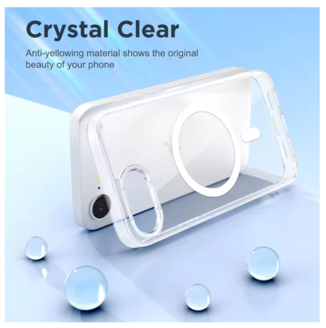 CARCASA PARA IPHONE 16E TRANSPARENTE MAGSAFE - 2