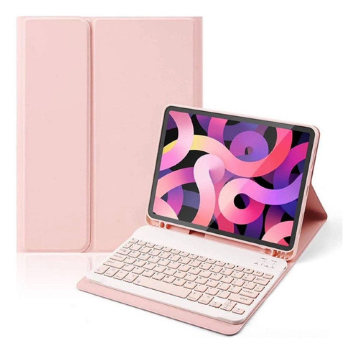 FUNDA CON TECLADO ROSADO PARA IPAD A16 11TH GENE ESPAÑOL - 1