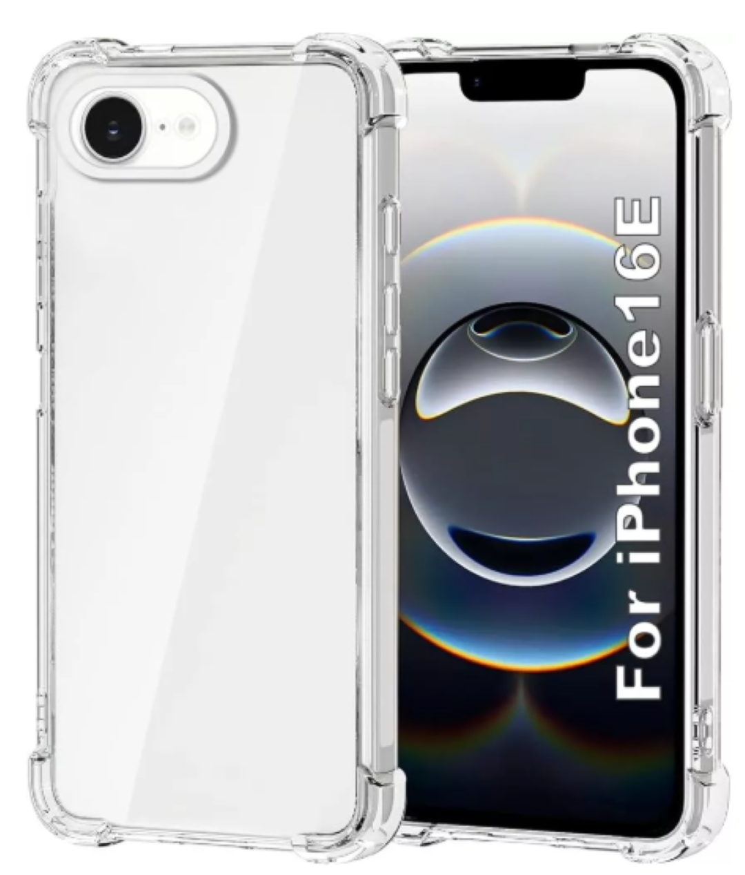 CARCASA PARA IPHONE 16E TRANSPARENTE REFORZADA - 1