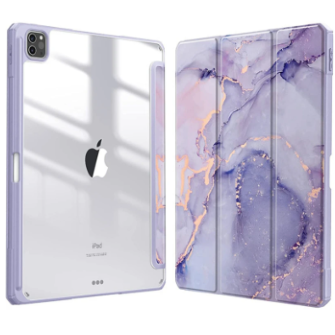 FUNDA SMART COVER CLEAR MARMOL PARA IPAD AIR 11 M3 2025 LILA - 1
