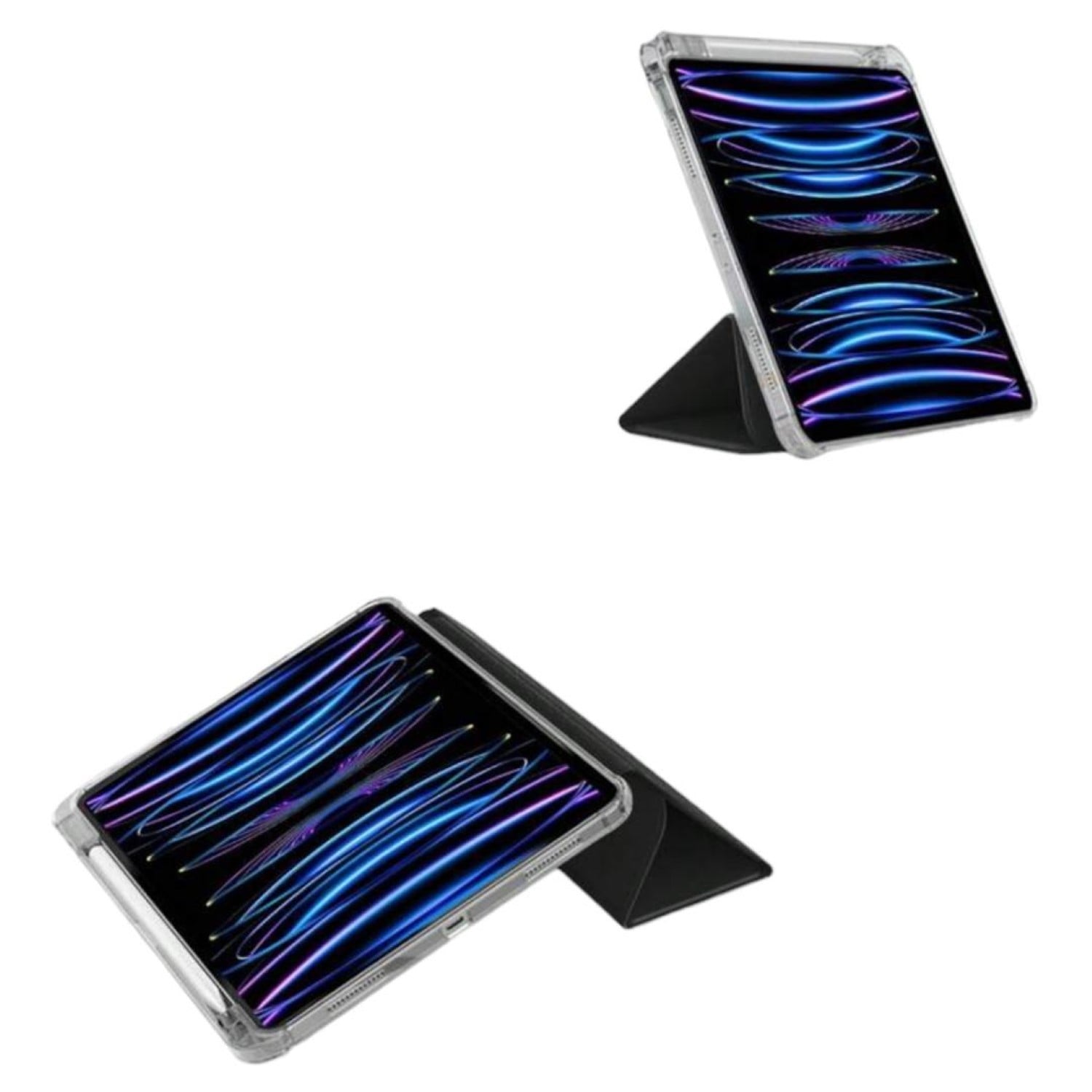CARCASA SMART COVER CLEAR PARA IPAD AIR 6 11 M2 2024 NEGRO - 3