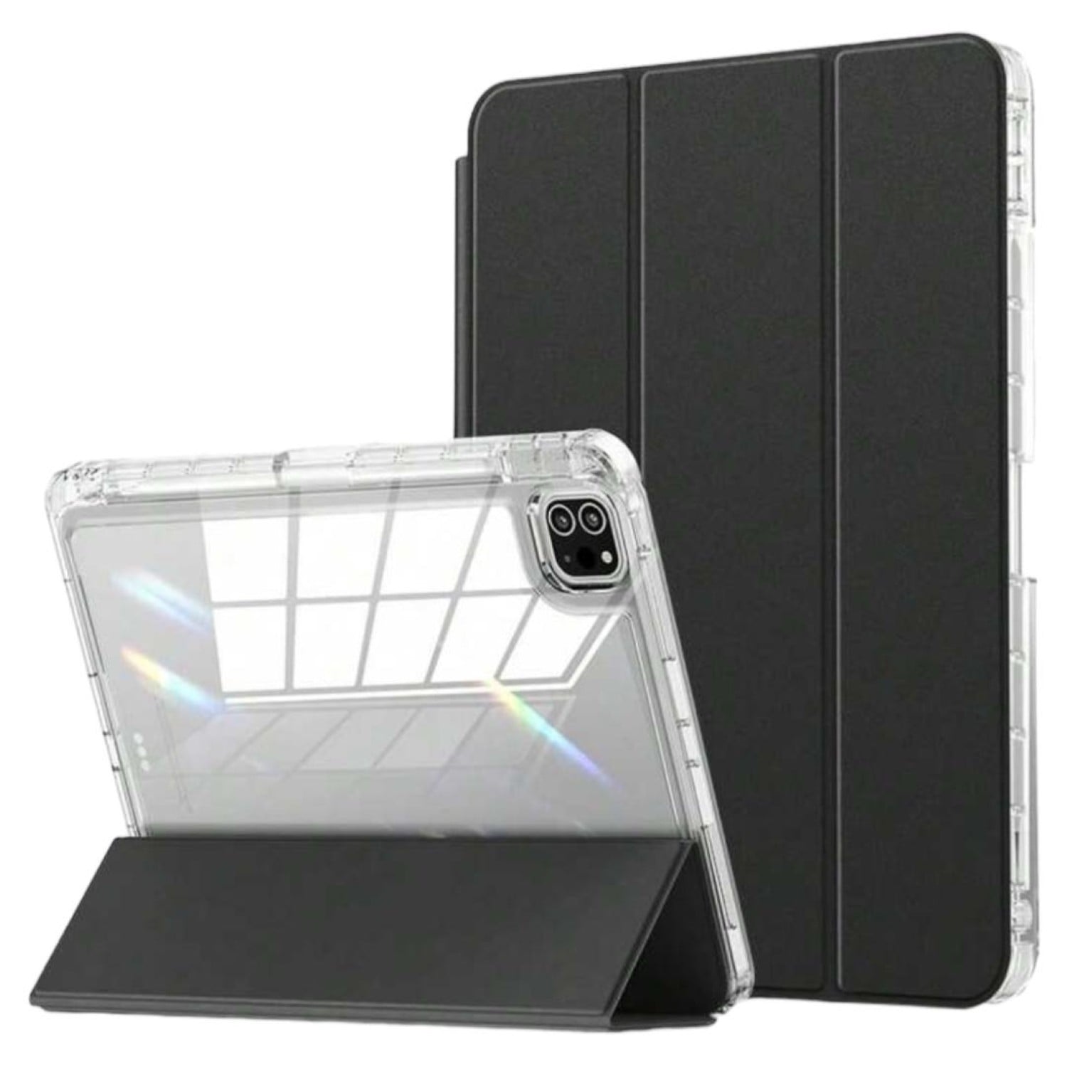 CARCASA SMART COVER CLEAR PARA IPAD AIR 6 11 M2 2024 NEGRO - 4