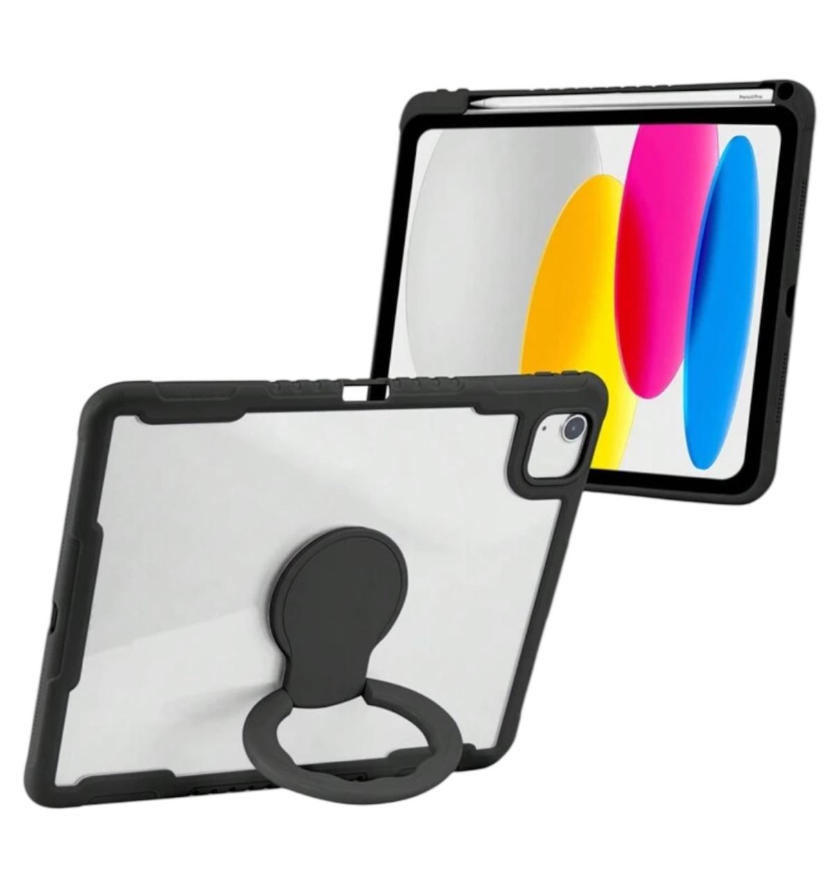 CARCASA PROTECTORA CON SOPORTE PARA IPAD 10MA 10.9 NEGRO - 1
