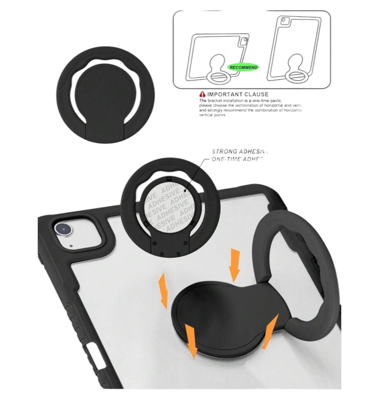 CARCASA PROTECTORA CON SOPORTE PARA IPAD 10MA 10.9 NEGRO - 6