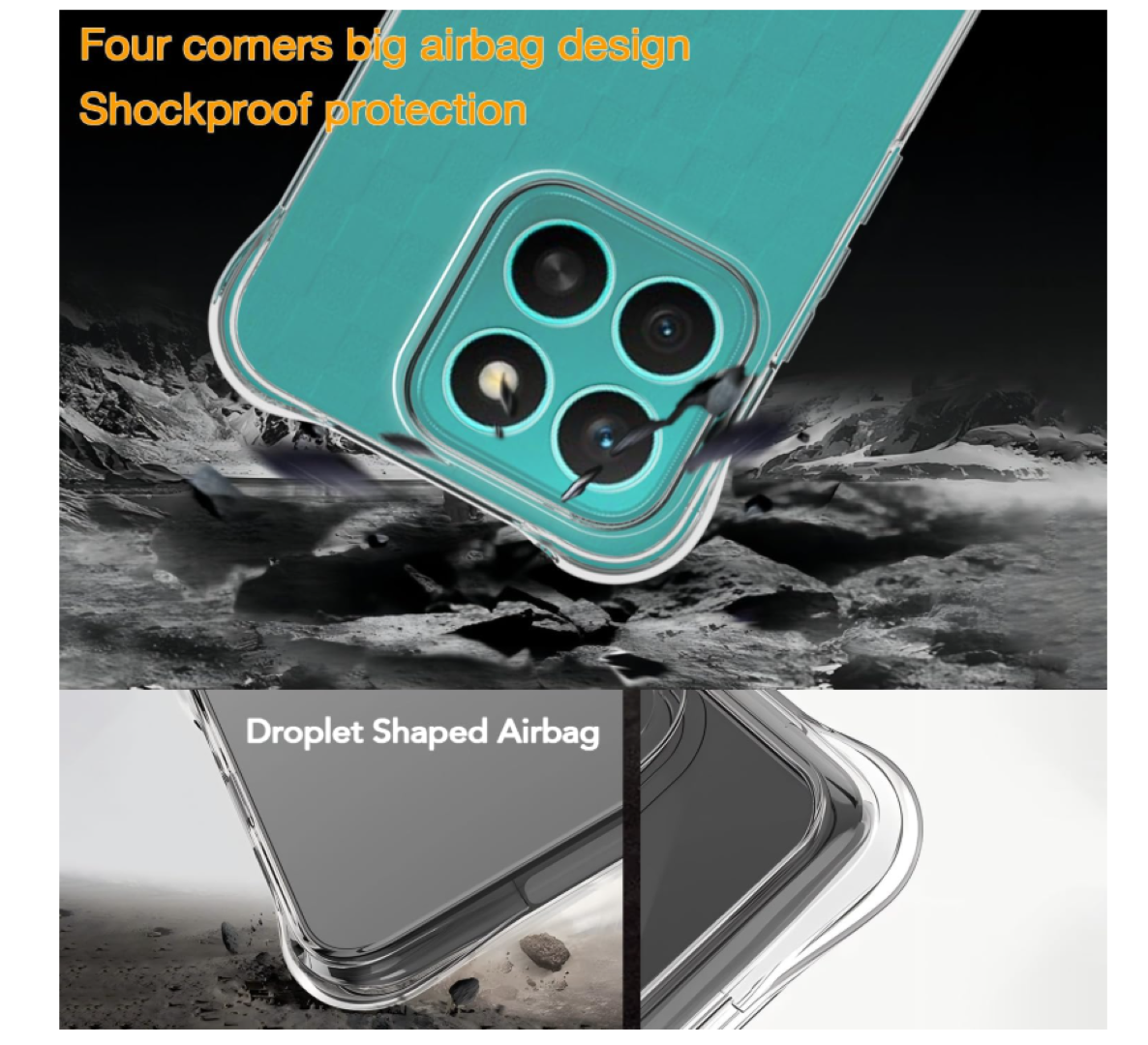 CARCASA PARA HONOR X8C 4G TRANSPARENTE REFORZADA - 2