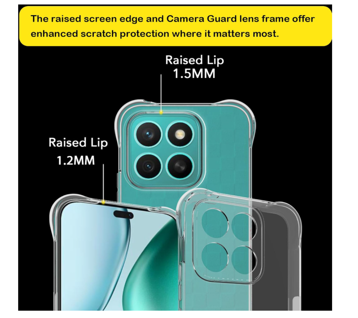 CARCASA PARA HONOR X8C 4G TRANSPARENTE REFORZADA - 3