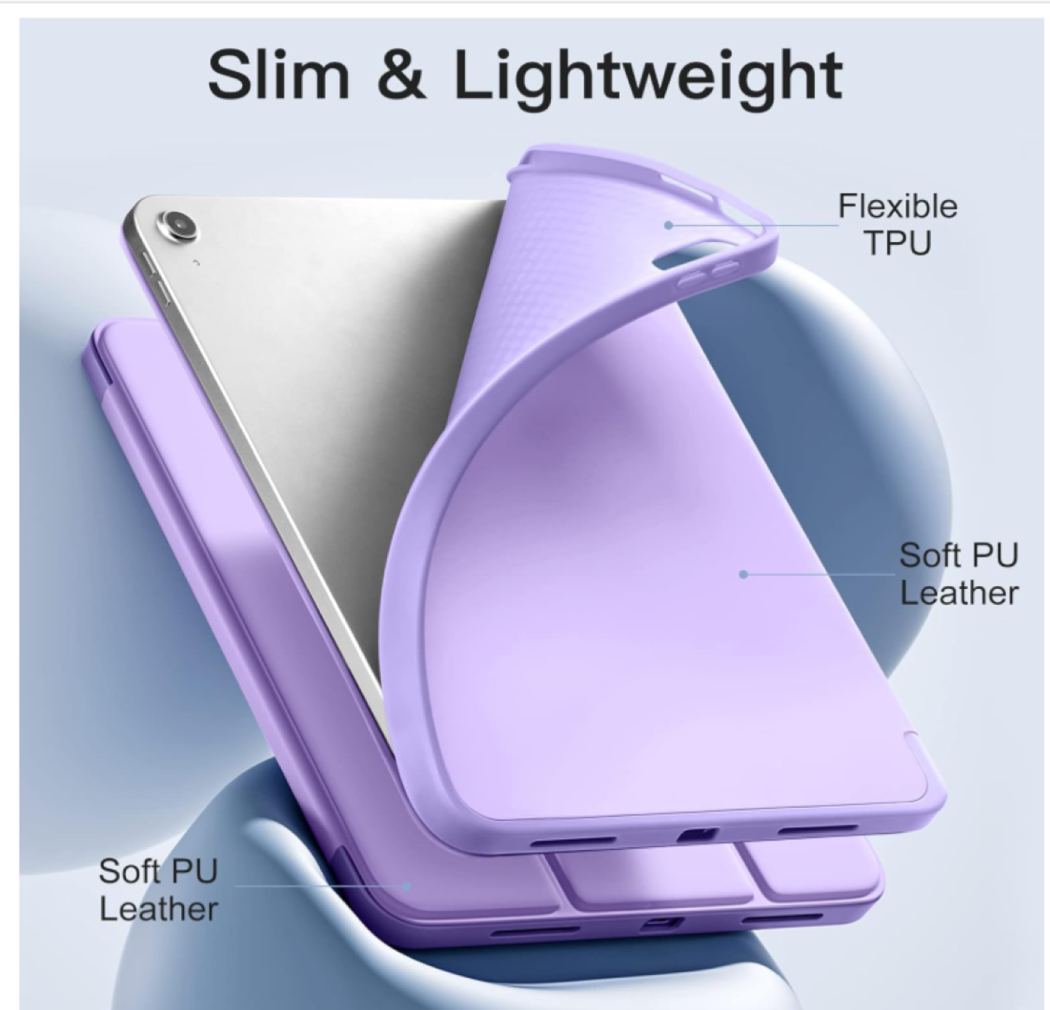 CARCASA SMART COVER PARA IPAD A16 11TH 2025 LILA + MICA - 3
