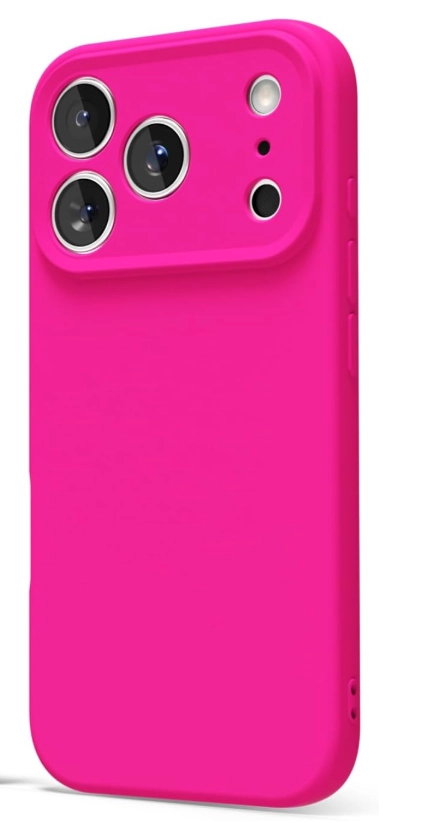 CARCASA FUNDA PARA IPHONE 17 PRO MAX SILICONA FUCSIA - 2