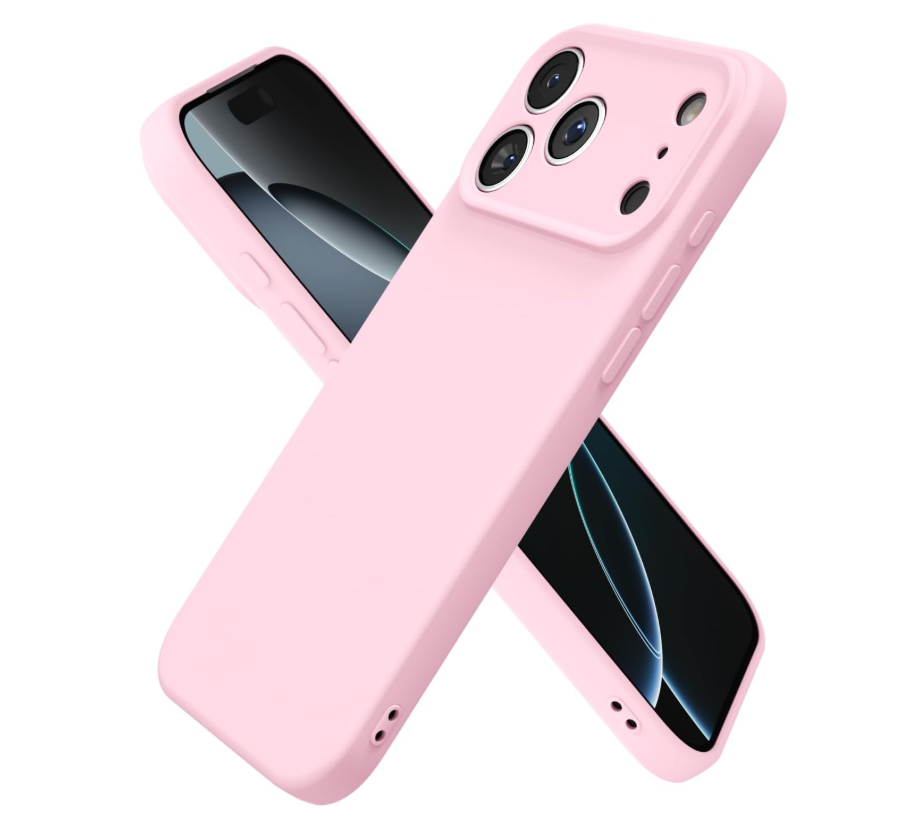 CARCASA FUNDA PARA IPHONE 17 PRO SILICONA ROSADO - 1