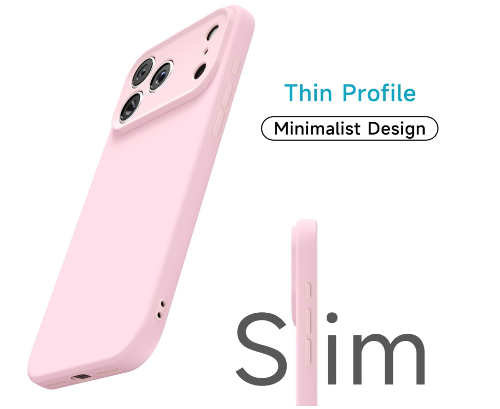 CARCASA FUNDA PARA IPHONE 17 PRO SILICONA ROSADO - 3