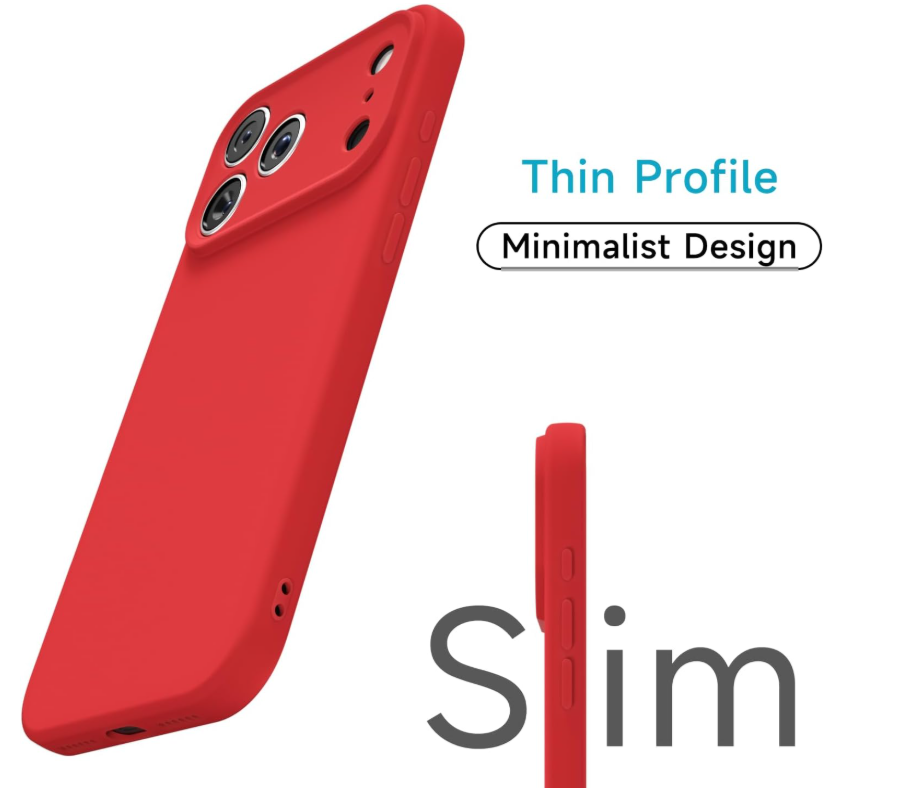 CARCASA FUNDA PARA IPHONE 17 PRO SILICONA ROJO - 2