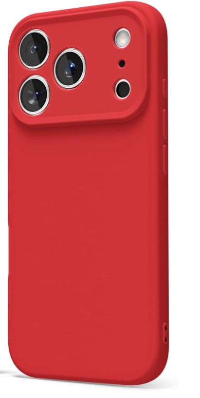 CARCASA FUNDA PARA IPHONE 17 PRO SILICONA ROJO - 5