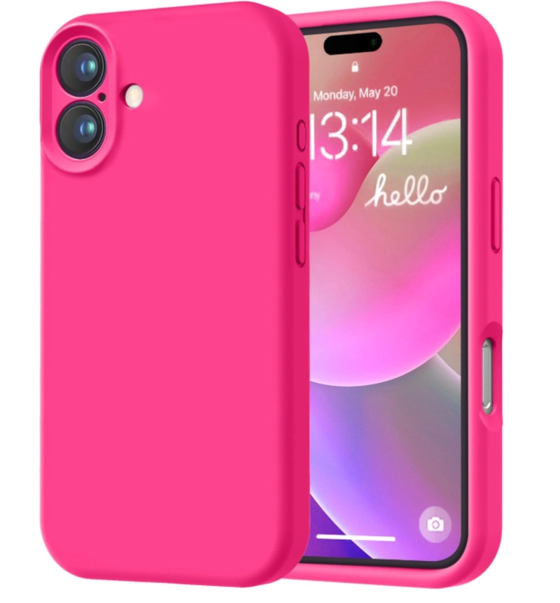 CARCASA FUNDA PARA IPHONE 17 SILICONA FUCSIA - 1