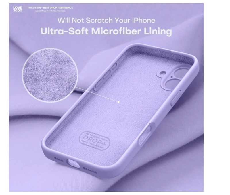 CARCASA FUNDA PARA IPHONE 17 SILICONA VIOLETA - 3