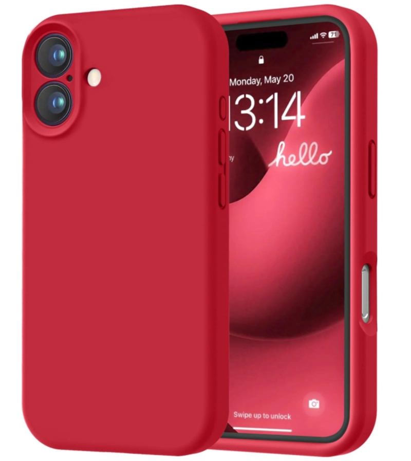 CARCASA FUNDA PARA IPHONE 17 SILICONA ROJO - 1