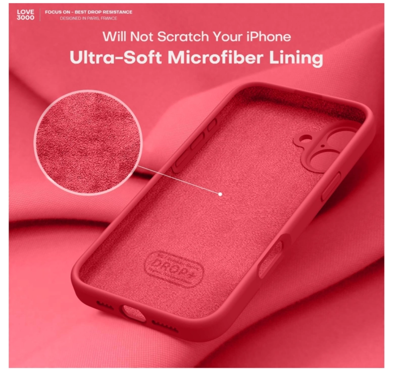 CARCASA FUNDA PARA IPHONE 17 SILICONA ROJO - 4