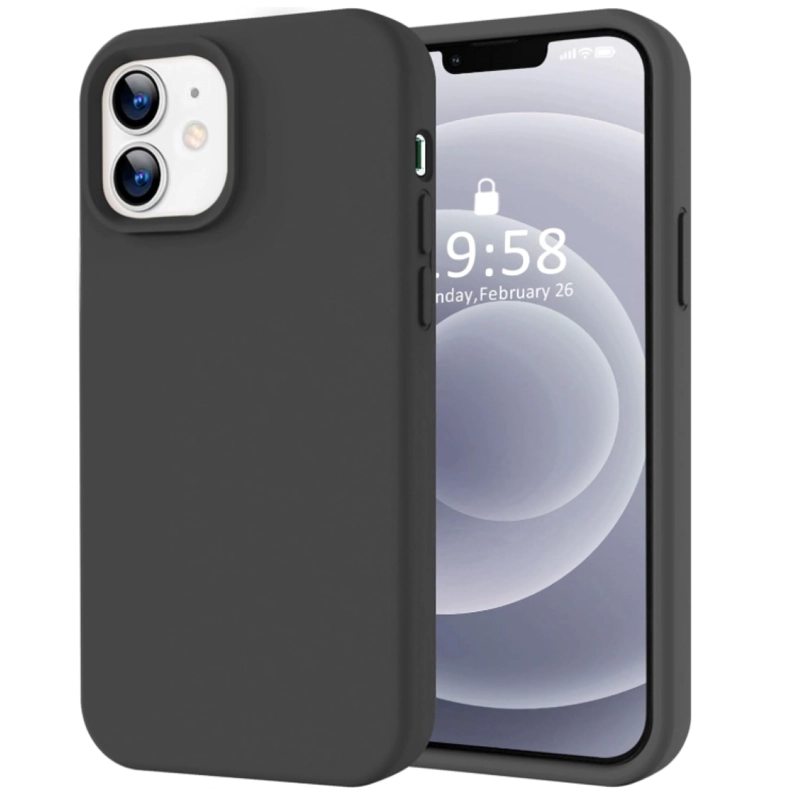 CARCASA FUNDA PARA IPHONE 17 SILICONA NEGRO - 1