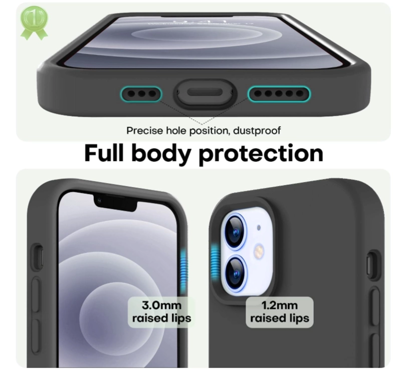 CARCASA FUNDA PARA IPHONE 17 SILICONA NEGRO - 3
