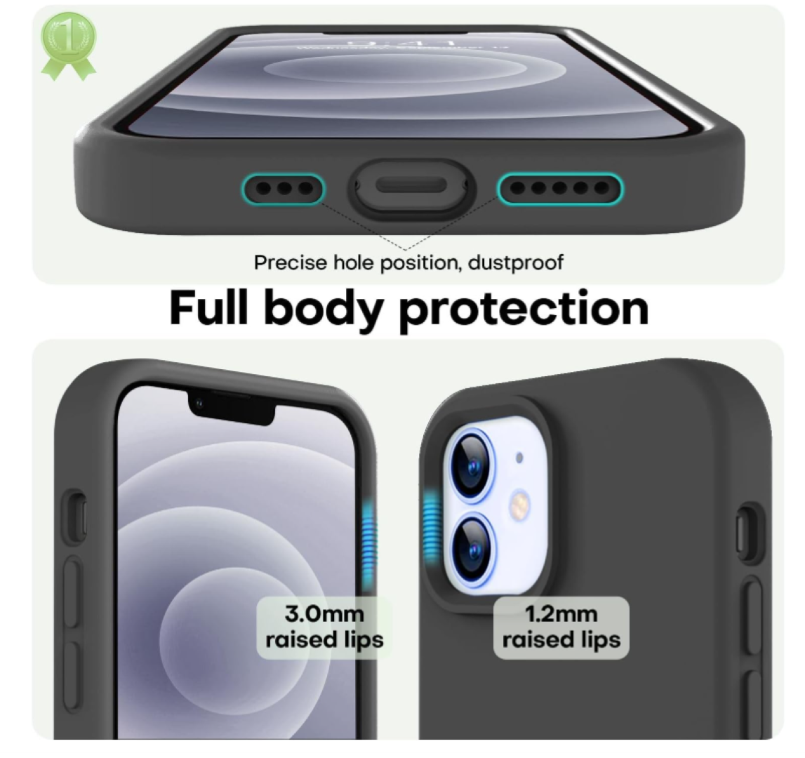 CARCASA FUNDA PARA IPHONE 17 SILICONA NEGRO - 3
