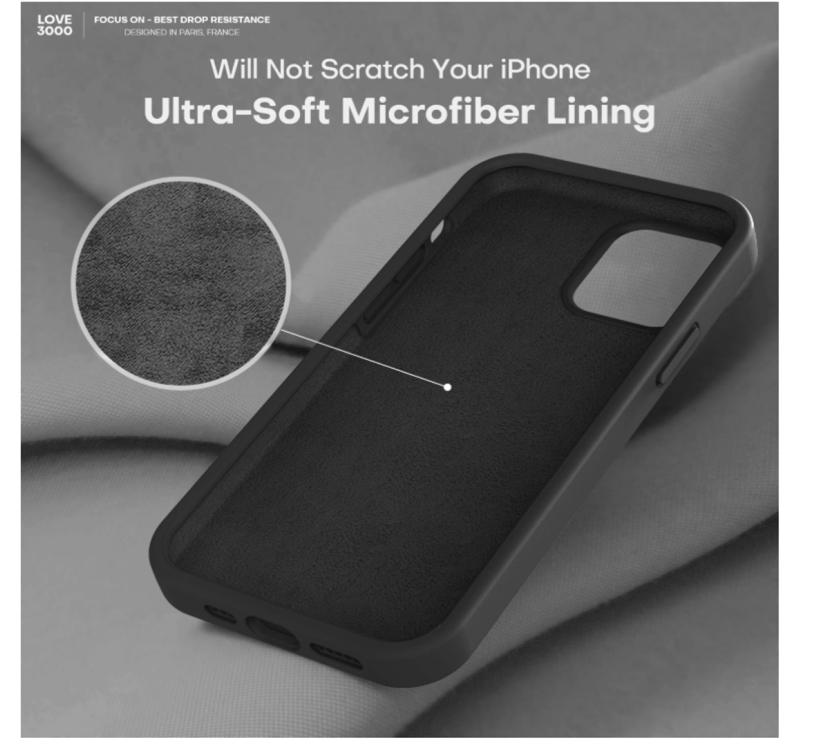 CARCASA FUNDA PARA IPHONE 17 SILICONA NEGRO - 4