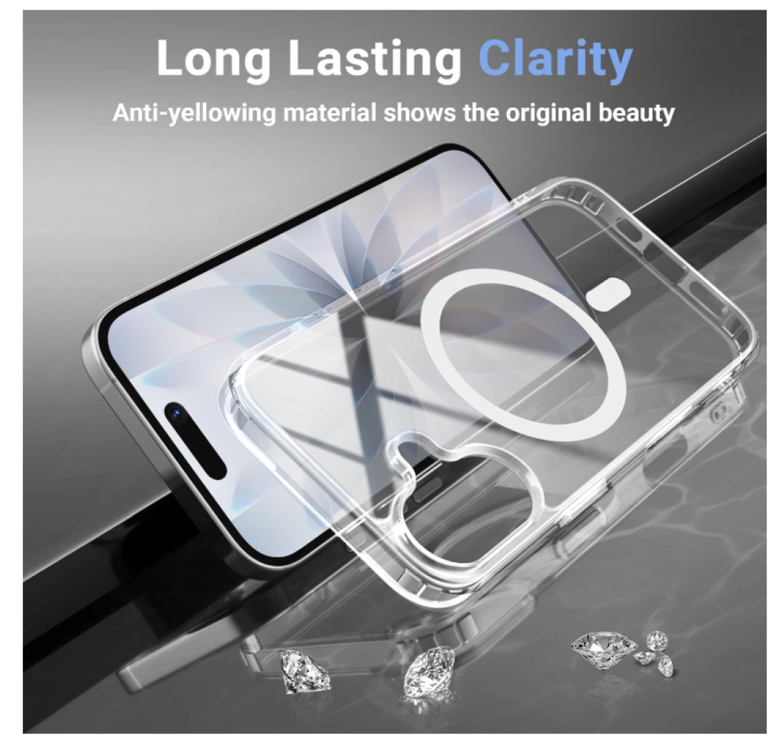 CARCASA PARA IPHONE 17 TRANSPARENTE MAGSAFE - 4