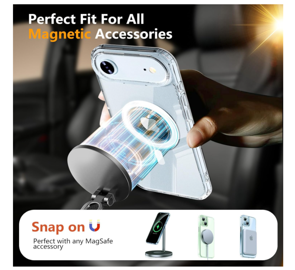CARCASA PARA IPHONE 17 AIR TRANSPARENTE MAGSAFE - 3