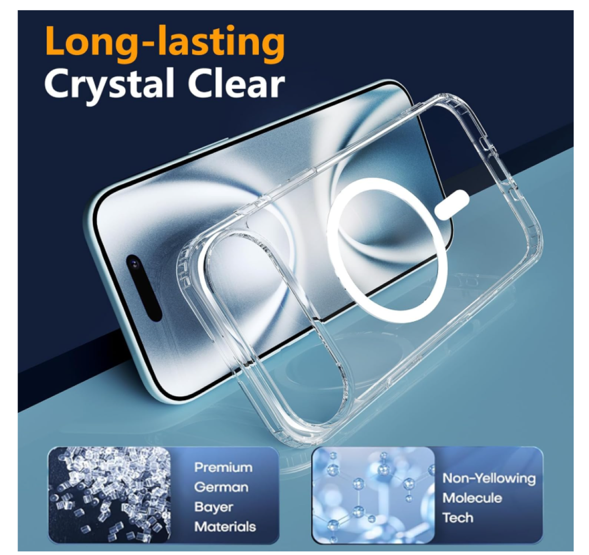 CARCASA PARA IPHONE 17 AIR TRANSPARENTE MAGSAFE - 5