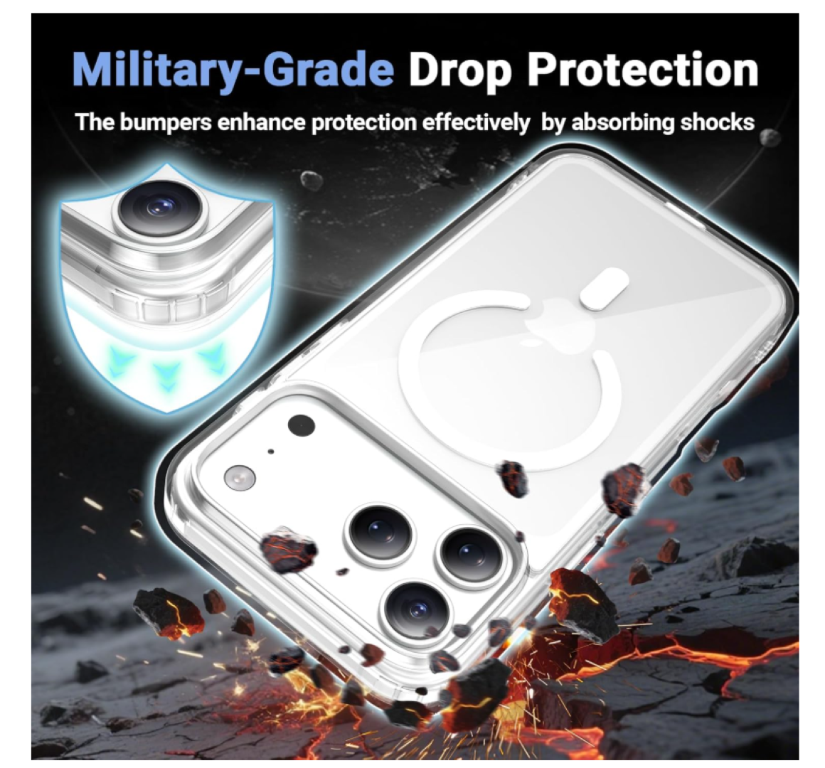 CARCASA PARA IPHONE 17 PRO TRANSPARENTE MAGSAFE - 4