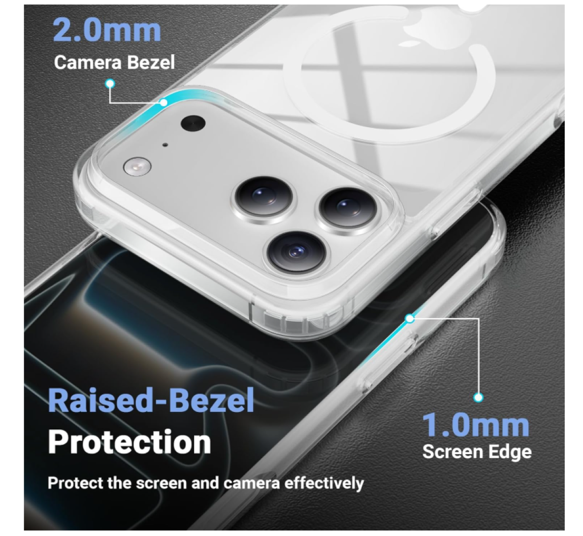 CARCASA PARA IPHONE 17 PRO TRANSPARENTE MAGSAFE - 5