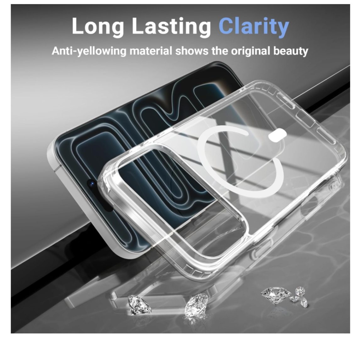 CARCASA PARA IPHONE 17 PRO TRANSPARENTE MAGSAFE - 6