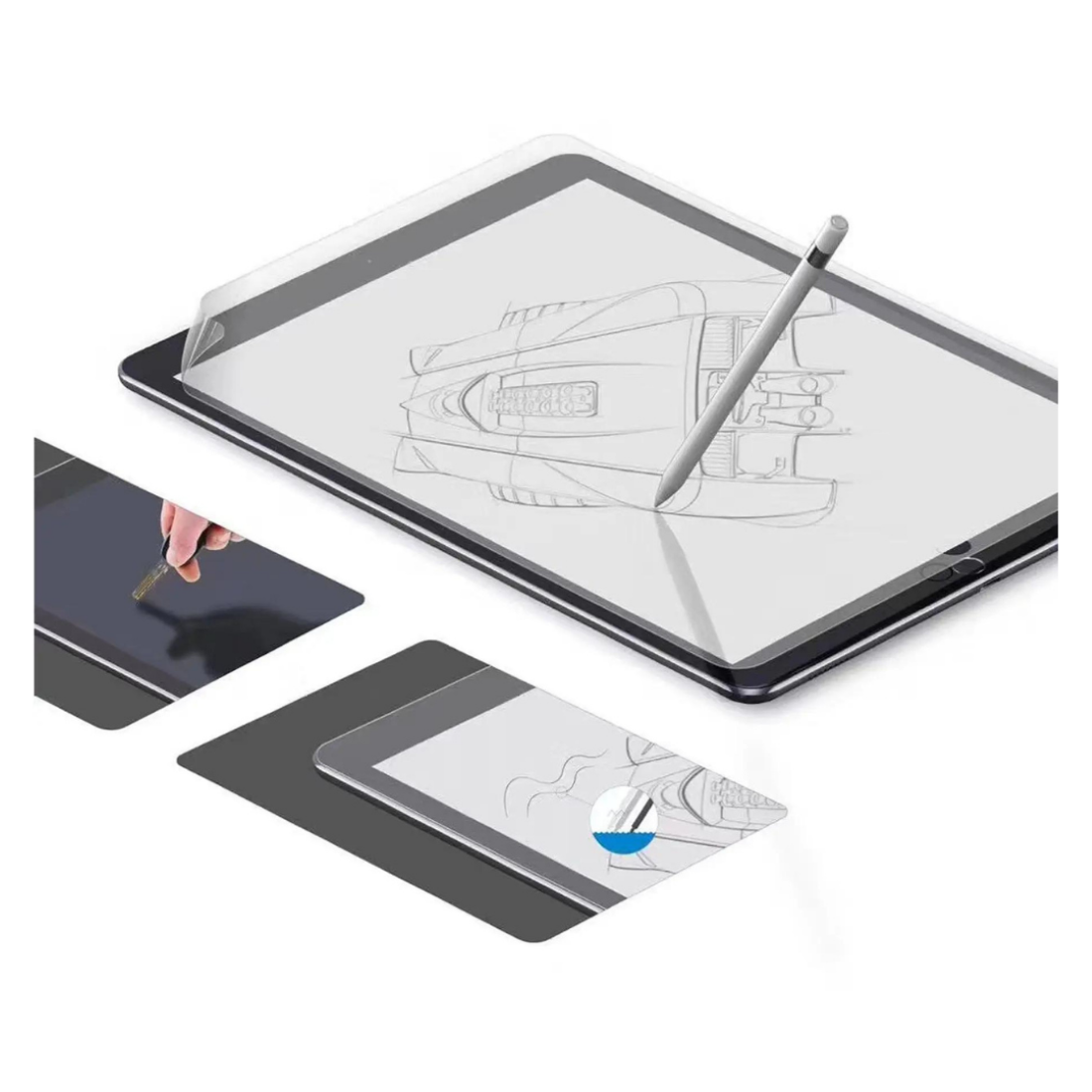 LAMINA MICA SENSACION PAPEL PARA TABLET SAMSUNG A9+ PLUS 11 - 2