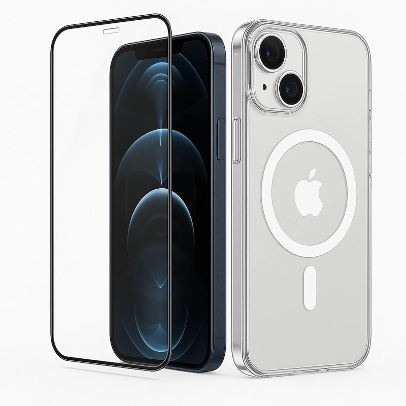CARCASA PARA IPHONE 17 AIR TRANSPARENTE MAGSAFE + MICA - 2