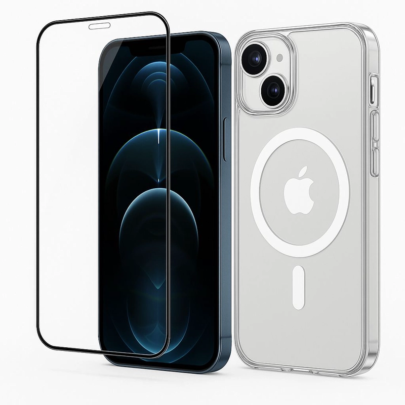 CARCASA PARA IPHONE 17 AIR TRANSPARENTE MAGSAFE + MICA - 3