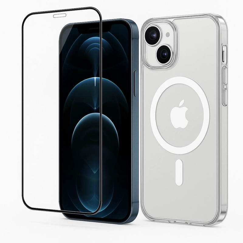 GENÉRICO CARCASA PARA IPHONE 17 PRO TRANSPARENTE MAGSAFE + MICA