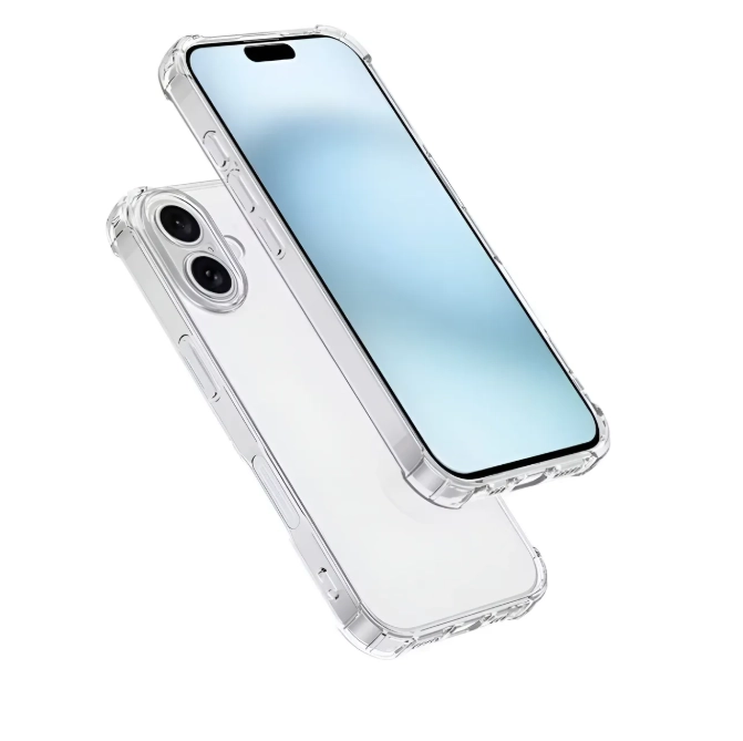 GENÉRICO CARCASA PARA IPHONE 17 TRANSPARENTE REFORZADA