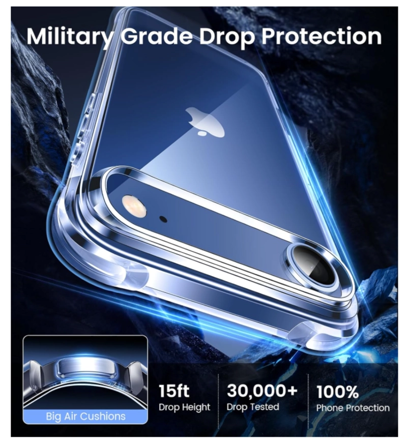 CARCASA PARA IPHONE 17 AIR TRANSPARENTE REFORZADA - 4