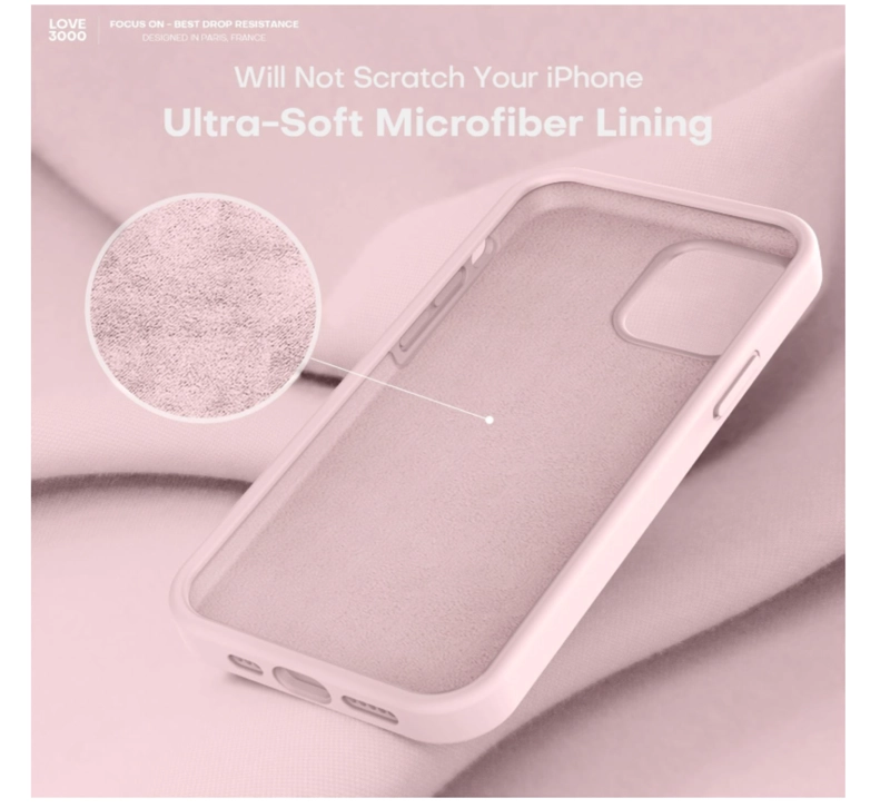 CARCASA FUNDA PARA IPHONE 17 SILICONA ROSADO + MICA - 4